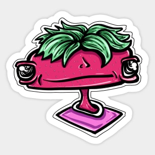 Summer Strawberry Cartoon Character Sticker